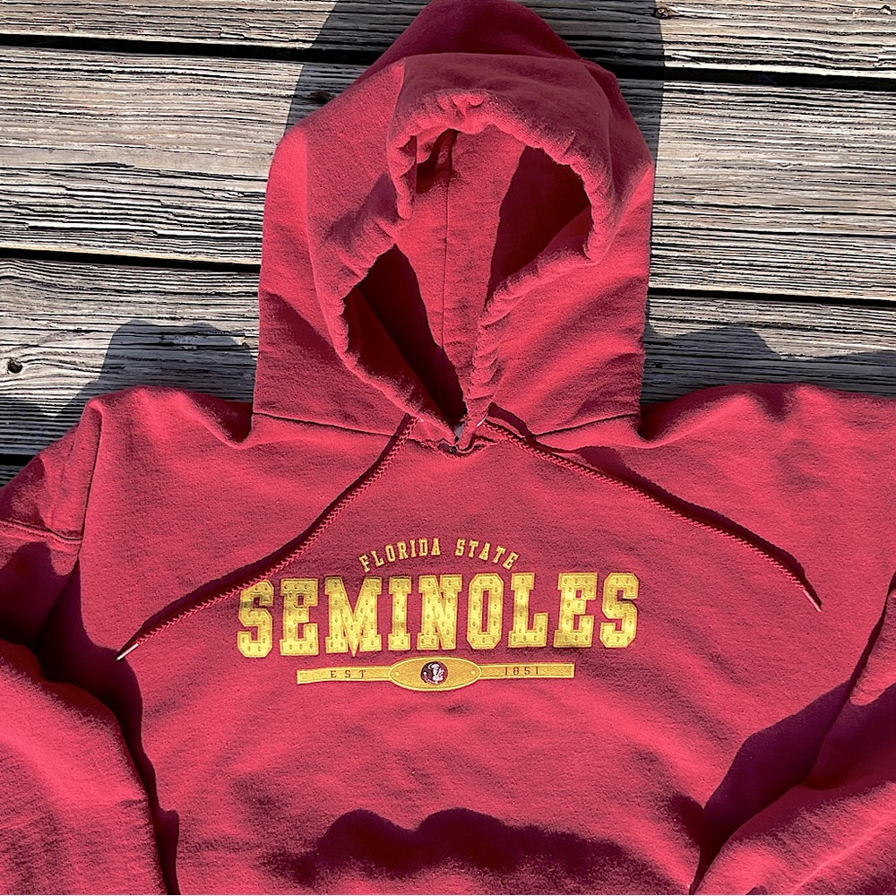 Vintage Briar Creek Florida State Seminoles Hooded Sweatshirt Red